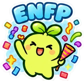 ENFP 열정 스파크 발사대 잔디 캐릭터